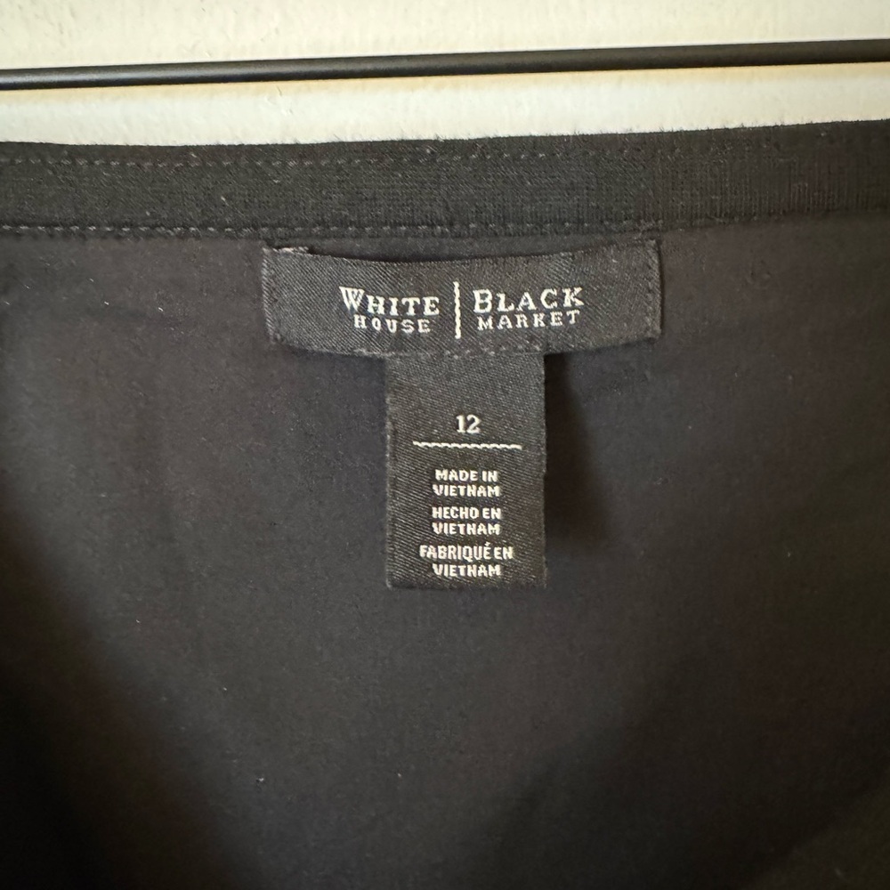 White House Black Market Black and White Striped Pencil Skirt - Picture 2 of 4